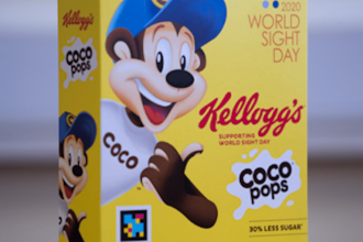 kelloggs coco pops box for blind